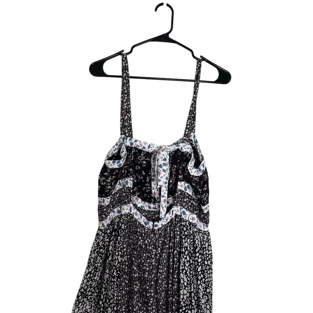 Free People Yesica Floral Ruffle-Trim Maxi Dress Black Size 12 - Picture 6 of 10
